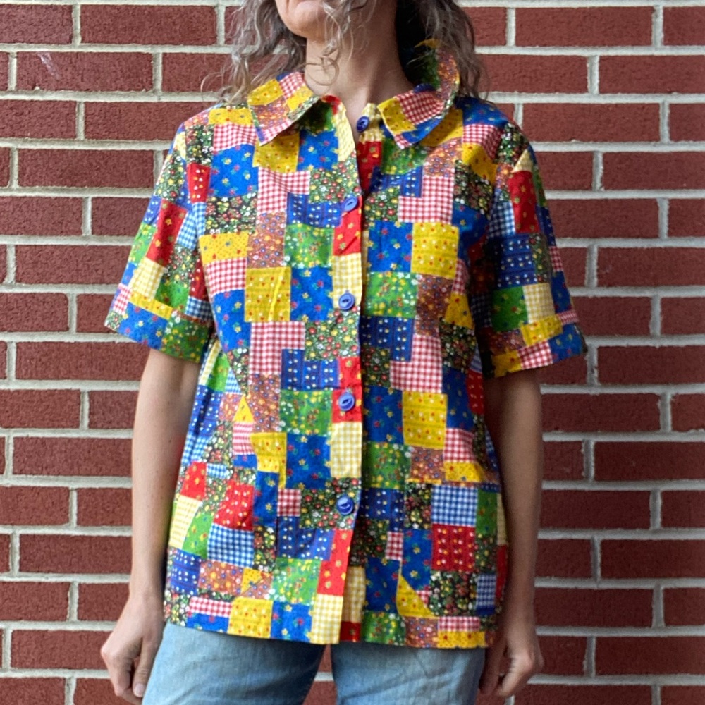 Vintage Patchwork Shirt - image 1